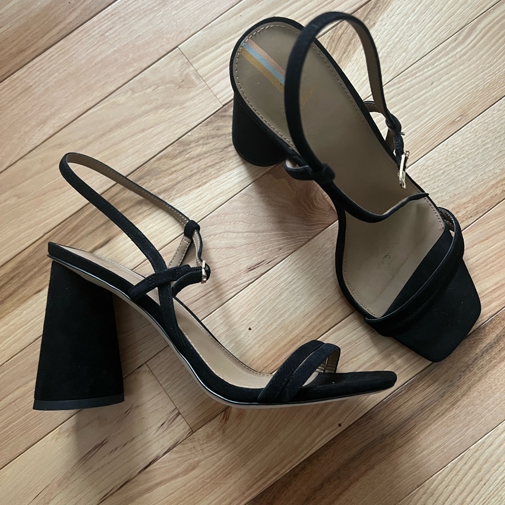 Sam Edelman Kia Black Strappy Heels